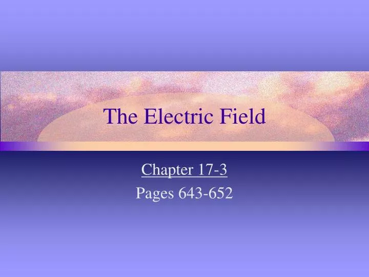 the electric field