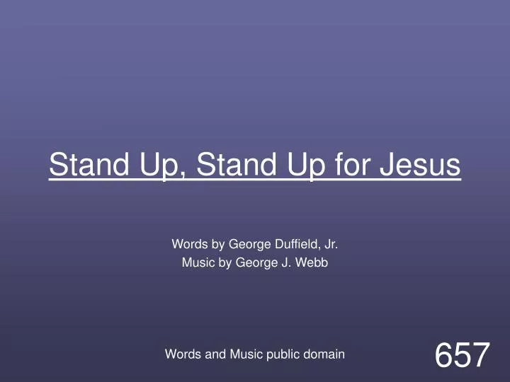 stand up stand up for jesus