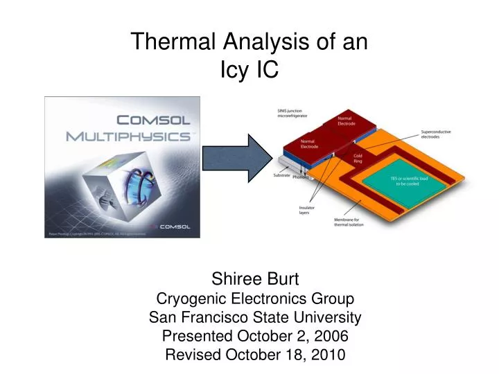 thermal analysis of an icy ic