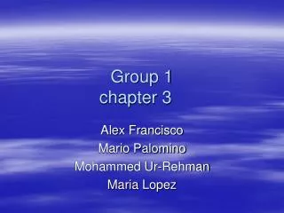 Group 1 chapter 3