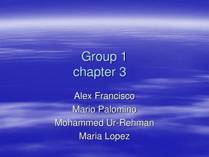 group 1 chapter 3