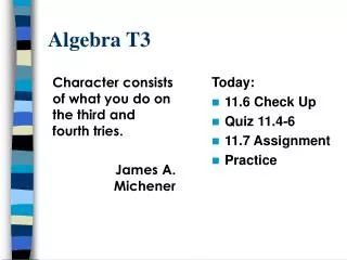 Algebra T3