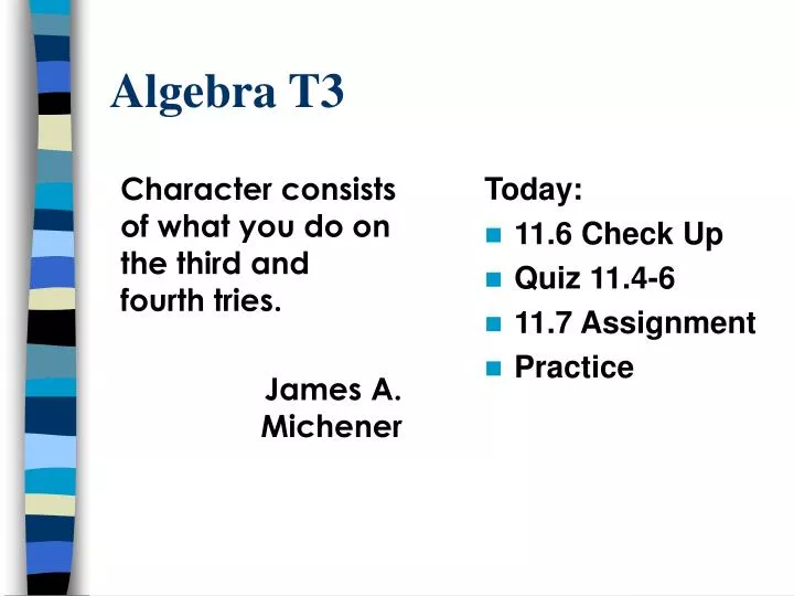 algebra t3