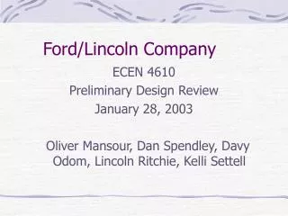 Ford/Lincoln Company