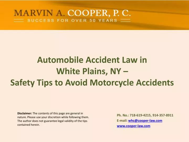 automobile accident law in white plains ny safety tips to avoid motorcycle accidents