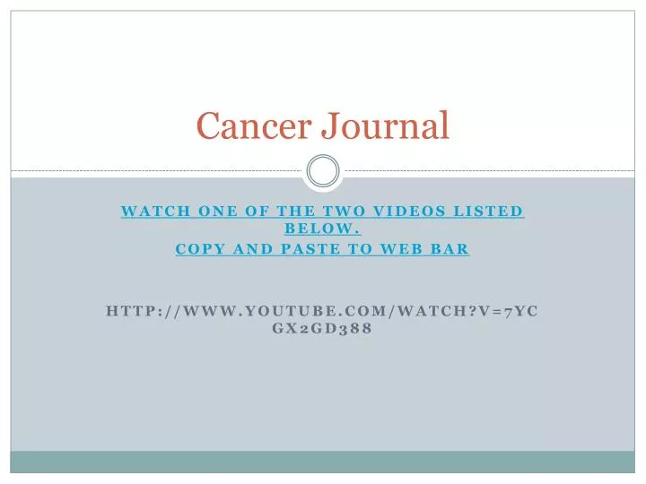 cancer journal
