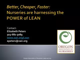 Better, Cheaper, Faster: N urseries are harnessing the POWER of LEAN