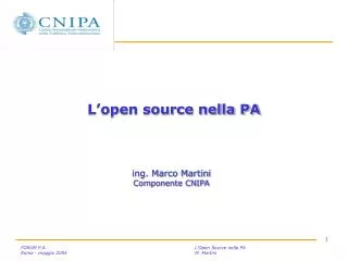 l open source nella pa