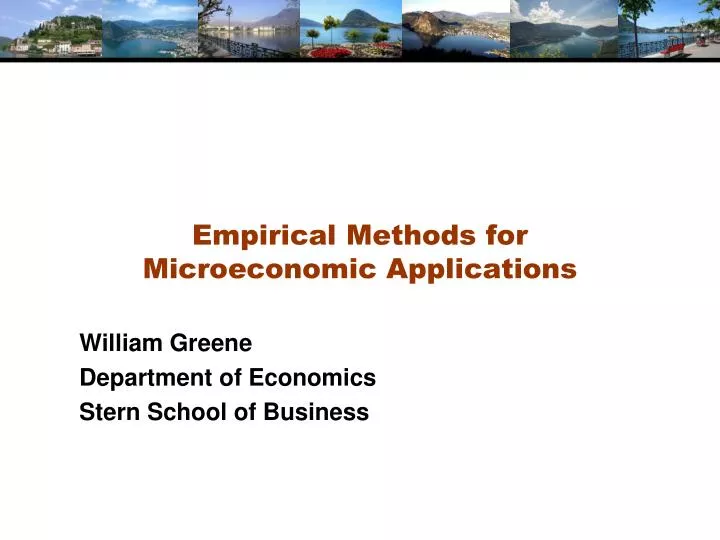 empirical methods for microeconomic applications