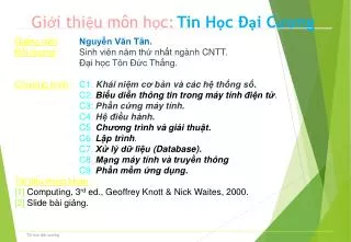gi i thi u m n h c tin h c i c ng