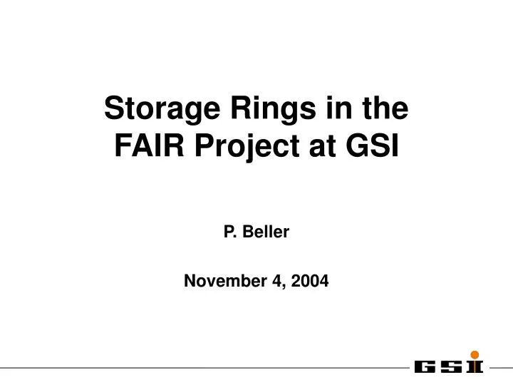 storage rings in the fair project at gsi