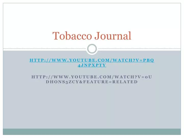 tobacco journal