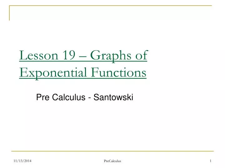 lesson 19 graphs of exponential functions