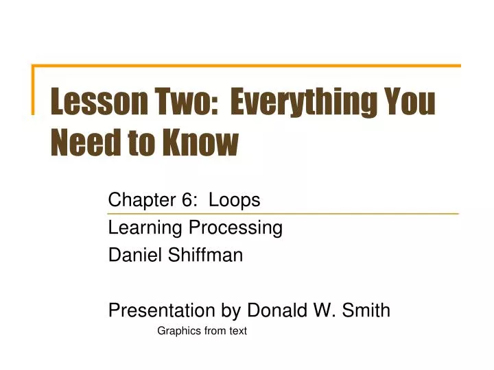 lesson two everything you need to know