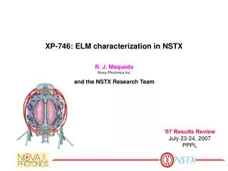XP-746: ELM characterization in NSTX
