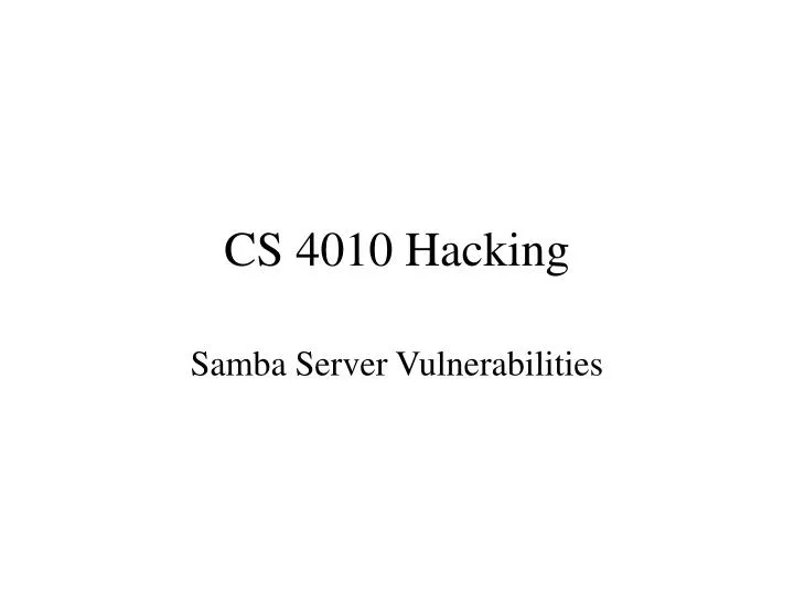 cs 4010 hacking