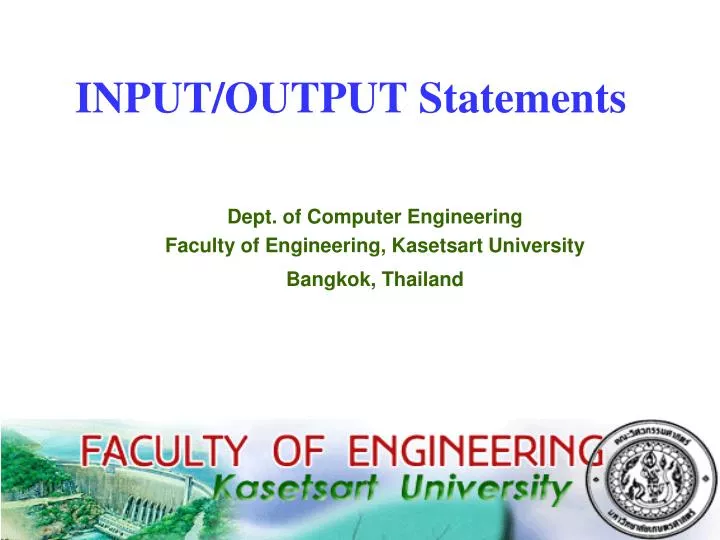 input output statements