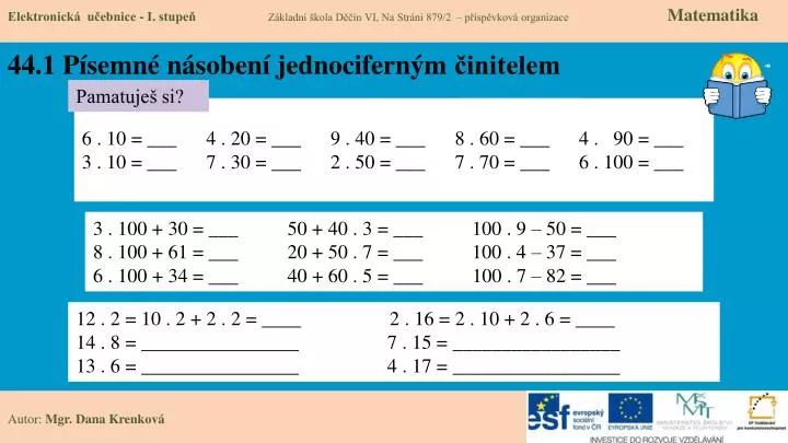 44 1 p semn n soben jednocifern m initelem