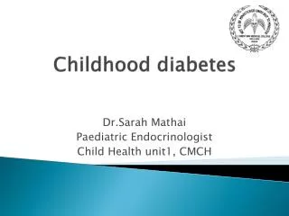 Childhood diabetes