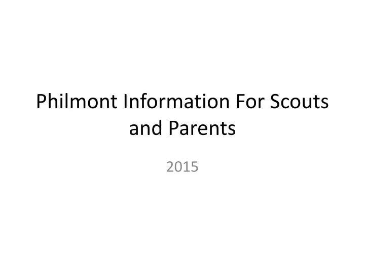 philmont information for scouts and parents
