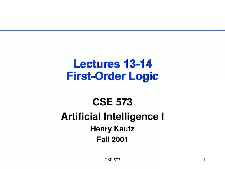 lectures 13 14 first order logic
