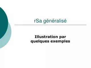 rsa g n ralis