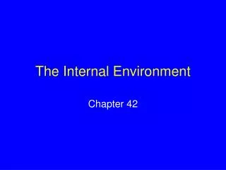 The Internal Environment