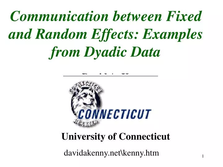 communication between fixed and random effects examples from dyadic data