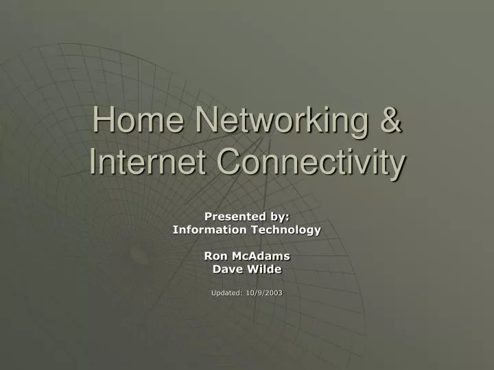 home networking internet connectivity