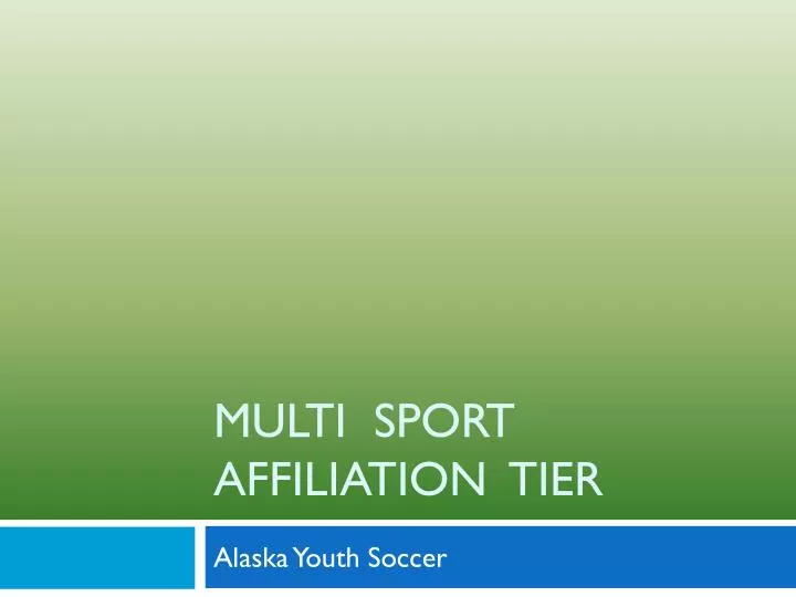 multi sport affiliation tier