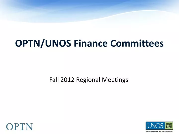 optn unos finance committees