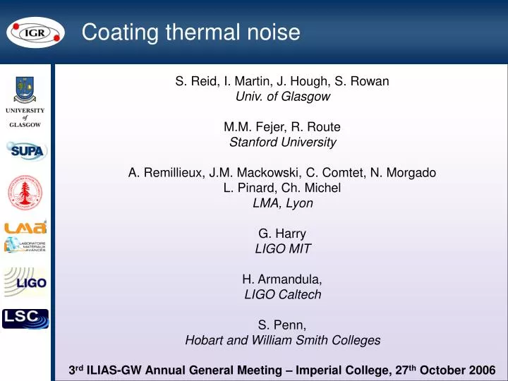 coating thermal noise
