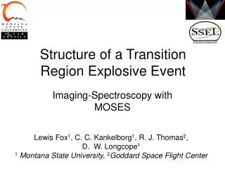 Structure of a Transition Region Explosive Event