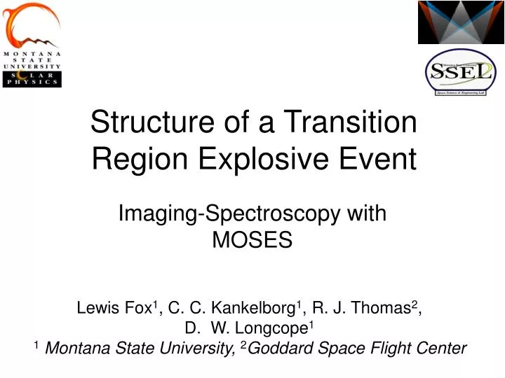 structure of a transition region explosive event
