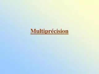 multipr cision