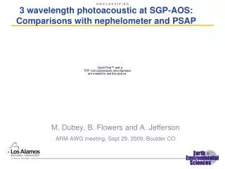 3 wavelength photoacoustic at SGP-AOS: Comparisons with nephelometer and PSAP