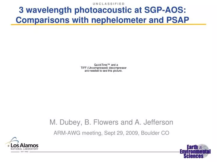 3 wavelength photoacoustic at sgp aos comparisons with nephelometer and psap