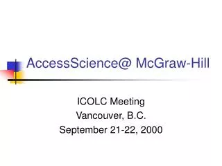 AccessScience@ McGraw-Hill