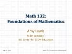 Math 132: Foundations of Mathematics - slide 1
