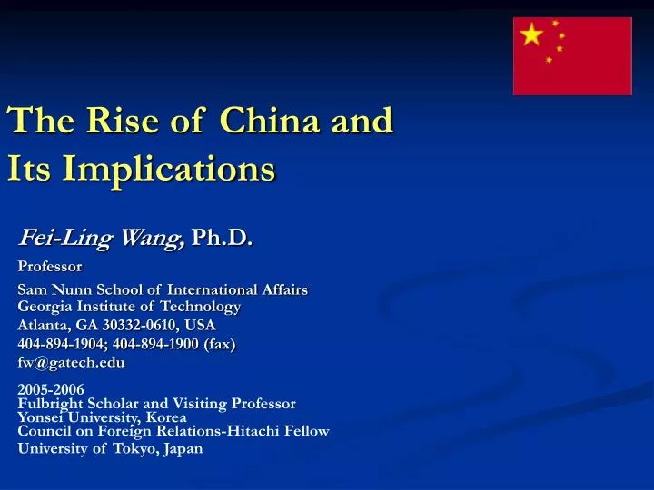 the rise of china and its implications