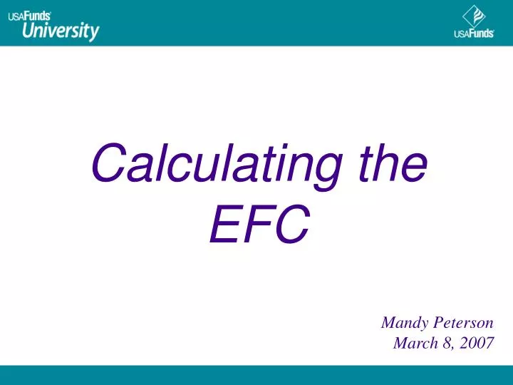 calculating the efc