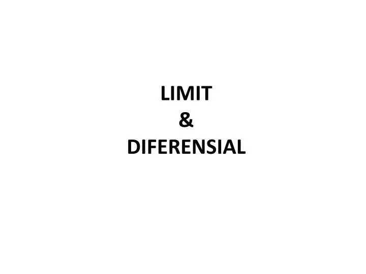limit diferensial