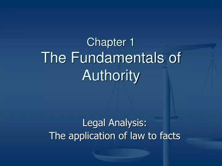 chapter 1 the fundamentals of authority