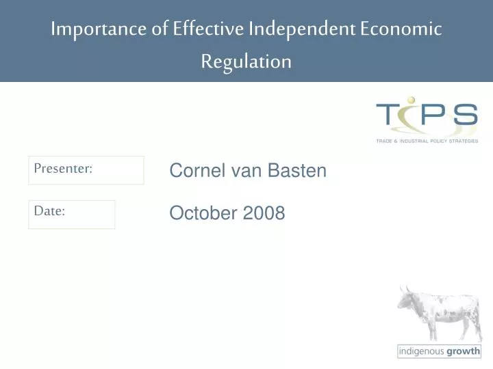 importance of effective independent economic regulation