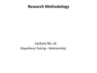 Research Methodology