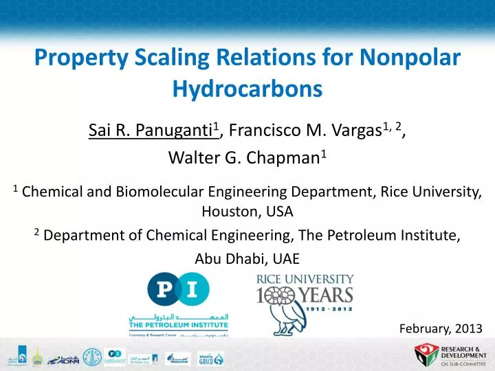property scaling relations for nonpolar hydrocarbons