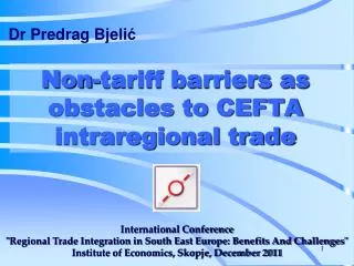 Non-tariff barriers as obstacles to CEFTA intraregional trade