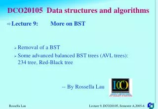 DCO 20105 Data structures and algorithms