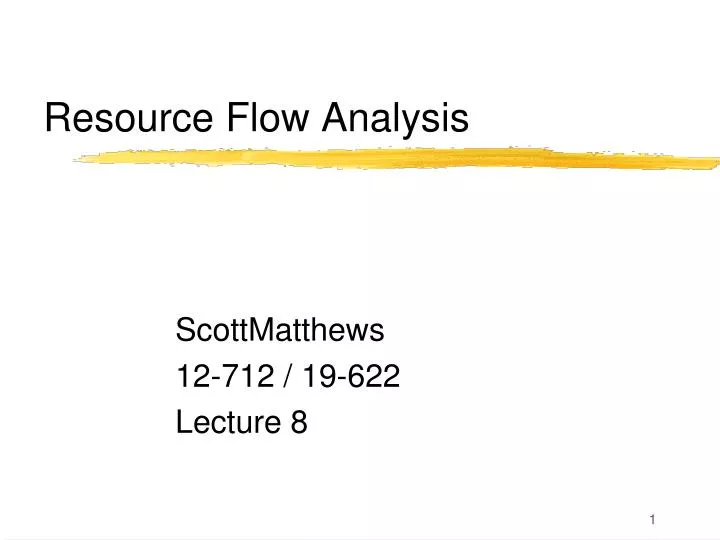 resource flow analysis