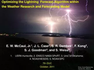 Optimizing the Lightning Forecast Algorithm within the Weather Research and Forecasting Model